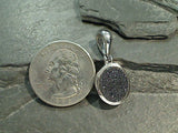 Druzy Quartz, Rhodium Plated Sterling Silver Pendant
