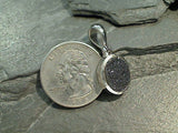 Druzy Quartz, Rhodium Plated Sterling Silver Pendant