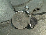Druzy Quartz, Rhodium Plated Sterling Silver Pendant