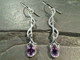 Amethyst, Sterling Silver Earrings