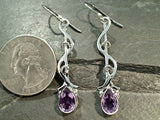 Amethyst, Sterling Silver Earrings