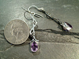 Amethyst, Sterling Silver Earrings