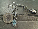 Blue Topaz, Sterling Silver Earrings