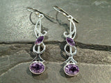 Amethyst, Sterling Silver Earrings
