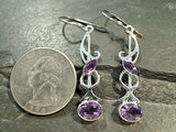 Amethyst, Sterling Silver Earrings
