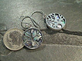 Abalone, Sterling Silver Tree of Life Earrings