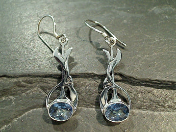 Blue Quartz, Sterling Silver Earrings