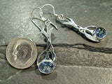 Blue Quartz, Sterling Silver Earrings