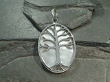 Mother of Pearl, Sterling Silver Tree of Life Pendant