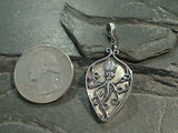 Tan Mother of Pearl, Sterling Silver Octopus Pendant