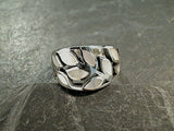 Size 5.5 Mother Of Pearl, Sterling Silver Leaves Ring