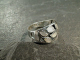 Size 5.5 Mother Of Pearl, Sterling Silver Leaves Ring