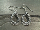 Sterling Silver Celtic Tear Drop Earrings