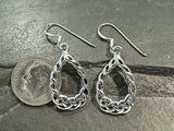 Sterling Silver Celtic Tear Drop Earrings