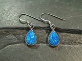 Lab Created Opal, Sterling Silver Small Earrings