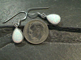 Lab Created Opal, Sterling Silver Small Earrings