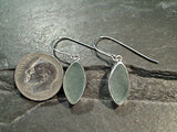 Sea Glass, Sterling Silver Earrings