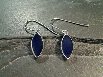 Sea Glass, Sterling Silver Earrings