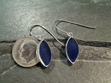 Sea Glass, Sterling Silver Earrings
