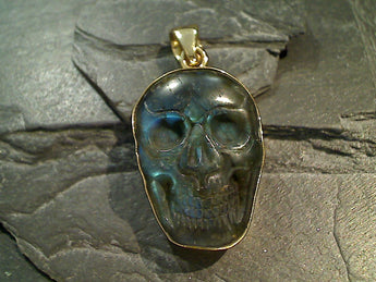 Labradorite, Alchemia Large Skull Pendant