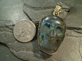 Labradorite, Alchemia Large Skull Pendant