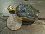 Labradorite, Alchemia Large Skull Pendant