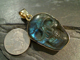 Labradorite, Alchemia Large Skull Pendant