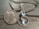 Blue Topaz, Sterling Silver Pendant