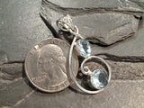 Blue Topaz, Sterling Silver Pendant