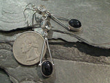 Quartz, Onyx, Sterling Silver Earrings