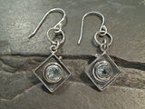 Blue Topaz, Sterling Silver Earrings