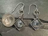 Blue Topaz, Sterling Silver Earrings