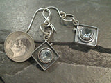Blue Topaz, Sterling Silver Earrings