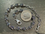 7" - 9" Mystic Quartz, Rhodium Plated Sterling Silver Bracelet