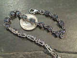 7" - 9" Mystic Quartz, Rhodium Plated Sterling Silver Bracelet