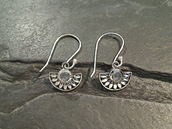 Moonstone, Sterling Silver Earrings
