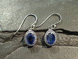 Kyanite, CZ, Sterling Silver Earrings