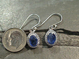 Kyanite, CZ, Sterling Silver Earrings