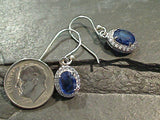 Kyanite, CZ, Sterling Silver Earrings
