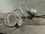 Moonstone, CZ, Sterling Silver Earrings