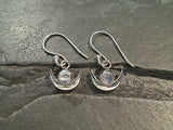 Moonstone, Sterling Silver Moon Earrings
