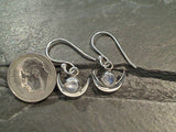 Moonstone, Sterling Silver Moon Earrings