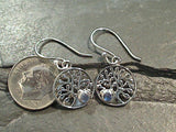 Moonstone, Sterling Silver Tree of Life Earrings