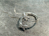 Size 9.75 Sterling Silver Starfish Ring