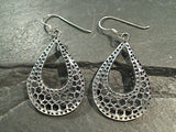Sterling Silver Large Tear Drop Earrings