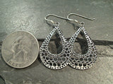 Sterling Silver Large Tear Drop Earrings