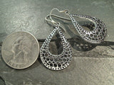 Sterling Silver Large Tear Drop Earrings