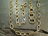 18" Gold Tone 4mm Flat Oval Link Chain