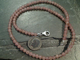 18" Cherry Quartz, Sterling Silver 4MM Necklace