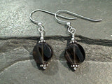 Smokey Quartz, Sterling Silver Earrings